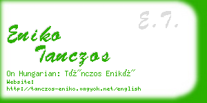 eniko tanczos business card